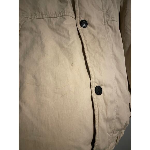 Eddie Bauer Jacket Mens XL Tall Beige Goose Down Puffer Winter Coat Outdoor READ - Picture 3 of 12